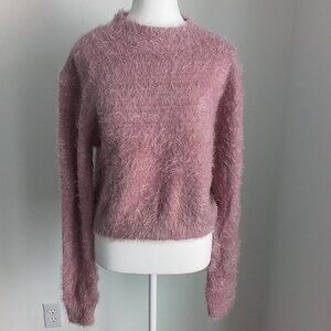 Chelsea Fuzzy Soft Sweater Pinkish-Mauve Size Large